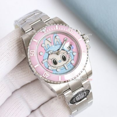 Clean Factory Rolex Submariner 3135 Pink Face Watch 40mm 